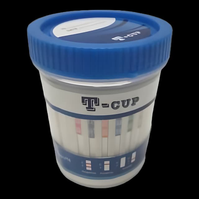 Drugs of Abuse Test Kit T-Cup® AMP, COC, mAMP/MET, OPI, THC 25 Tests CLIA Waived