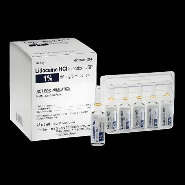 Lidocaine HCl 1% Injection Preservative-Free - 5 mL Ampule