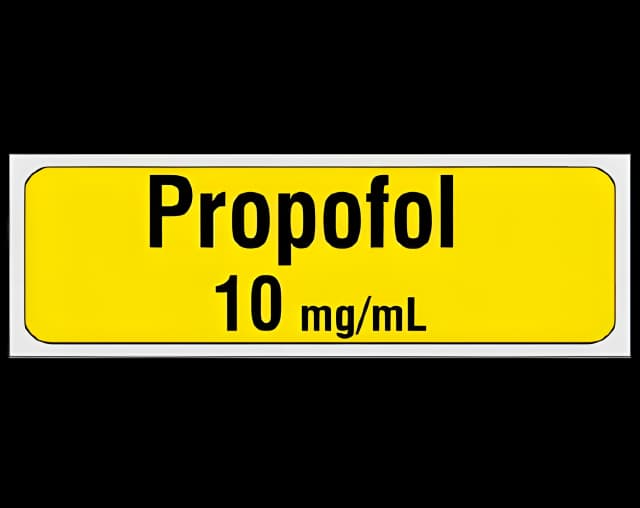 Drug Label Shamrock Anesthesia Label Propofol 10 mg/mL Yellow 1/2 X 1 Inch