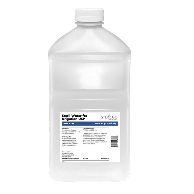 Sterile Water for Irrigation not for injection - 1000mL Bottle