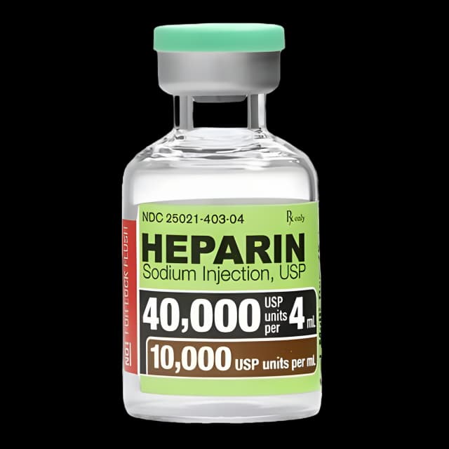 Heparin Sodium, Porcine 10,000 U / mL Injection Multiple-Dose Vial 4 mL