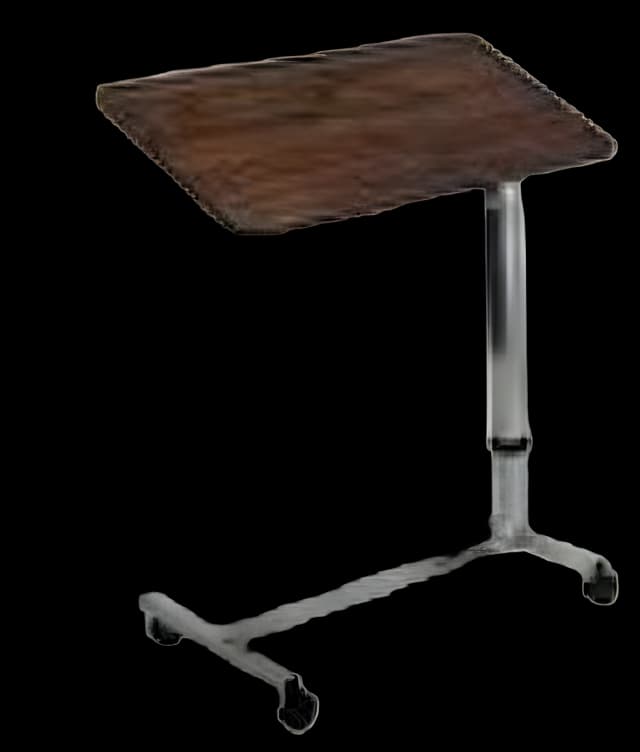 Overbed Table with Vanity Non-Tilt Automatic Spring Assisted Lift 28 to 45 Inch Height Range - 129