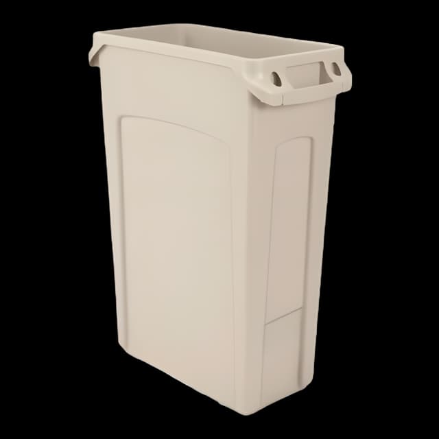 Trash Can Rubbermaid® Slim Jim® 23 gal. Rectangular Beige LLDPE Open Top - H-2894BE
