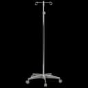 IV Stand Floor Stand McKesson 2-Hook 5-Legs, Dual-Wheel Nylon Casters, Cast Aluminum Base