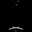 IV Stand Floor Stand McKesson 2-Hook 5-Legs, Dual-Wheel Nylon Casters, Cast Aluminum Base