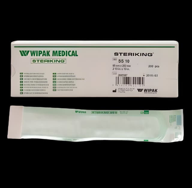 Sterilization Pouch Steriking® Ethylene Oxide (EO) Gas / Steam 2-1/3 X 10 Inch Self Seal Paper / Film