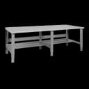 Industrial Packing Table ULINE 96 X 36 Inch Laminate 96 X 36 Inch 500 lbs. Weight Capacity Without Drawers 1 Shelf