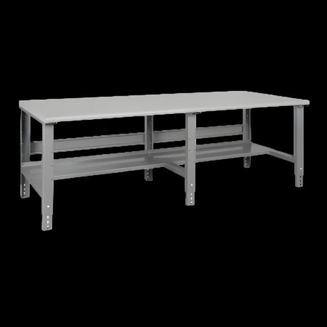 Industrial Packing Table ULINE 96 X 36 Inch Laminate 96 X 36 Inch 500 lbs. Weight Capacity Without Drawers 1 Shelf