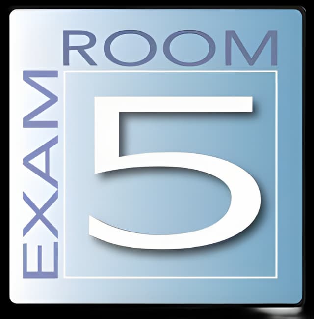 Door Sign Exam Room Clinton Industries Exam Room 5 - EX5-B
