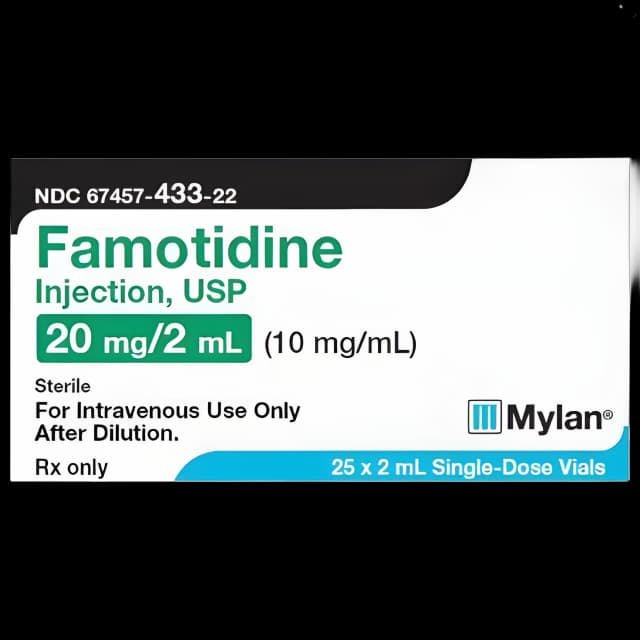 Famotidine, Preservative Free 10 mg / mL Injection Single-Dose Vial 2 mL - 67457043322