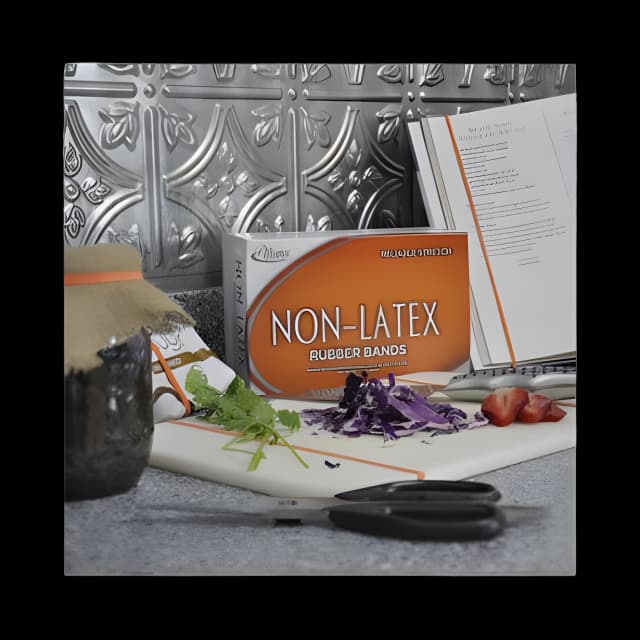 Non-Latex Rubber Bands, Size 64, 0.04" Gauge, Orange, 1 lb Box, 380/Box