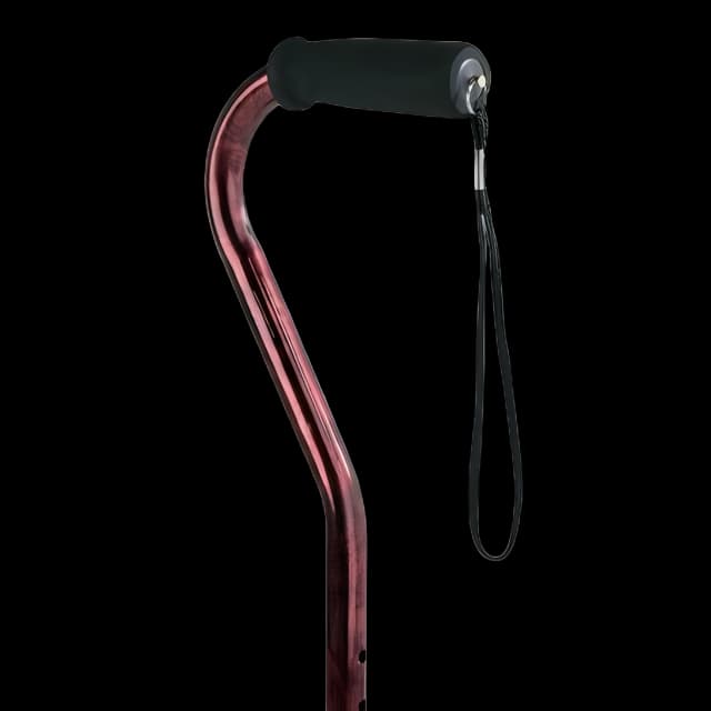 Offset Cane Carex® Aluminum 31 to 40 Inch Height Red