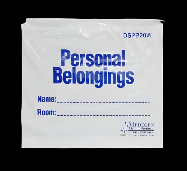 Medegen Patient Belongings Bag 18x20 - Secure Hospital Storage