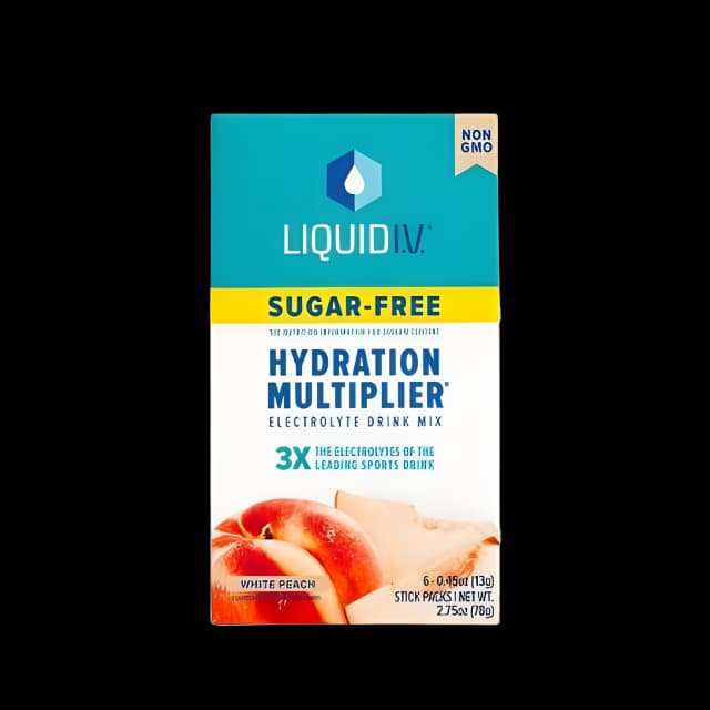 Oral Electrolyte Solution Liquid I.V.® Hydration Multiplier® Sugar-Free White Peach Flavor 0.45 oz. Electrolyte