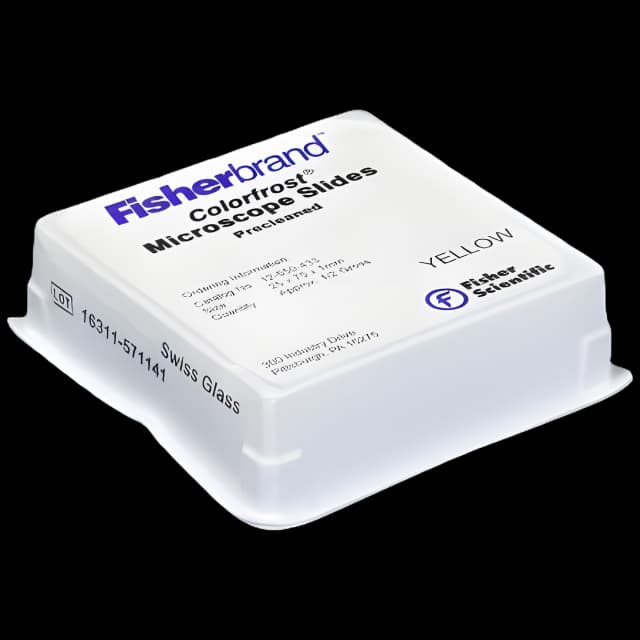 Charged Microscope Slide Colorfrost® Plus 25 X 75 X 1 mm Yellow Frosted End