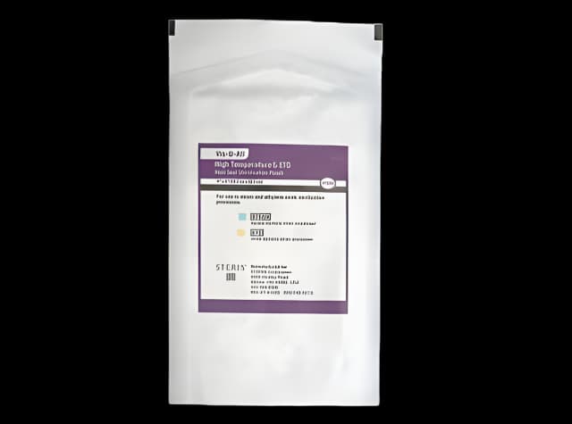 Sterilization Pouch Vis-U-All™ Ethylene Oxide (EO) Gas / Dry Heat 5-1/4 X 10 Inch Transparent / Purple Self Seal Paper / Film