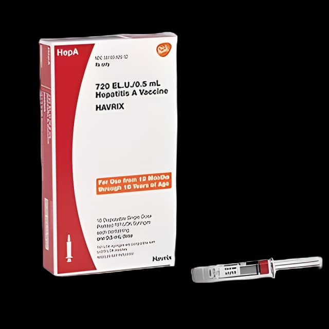 HAVRIX® Hepatitis A Vaccine Indicated for People 12 Months Through 18 Years of Age 720 Unit / 0.5 mL Injection Prefilled Syringe 0.5 mL