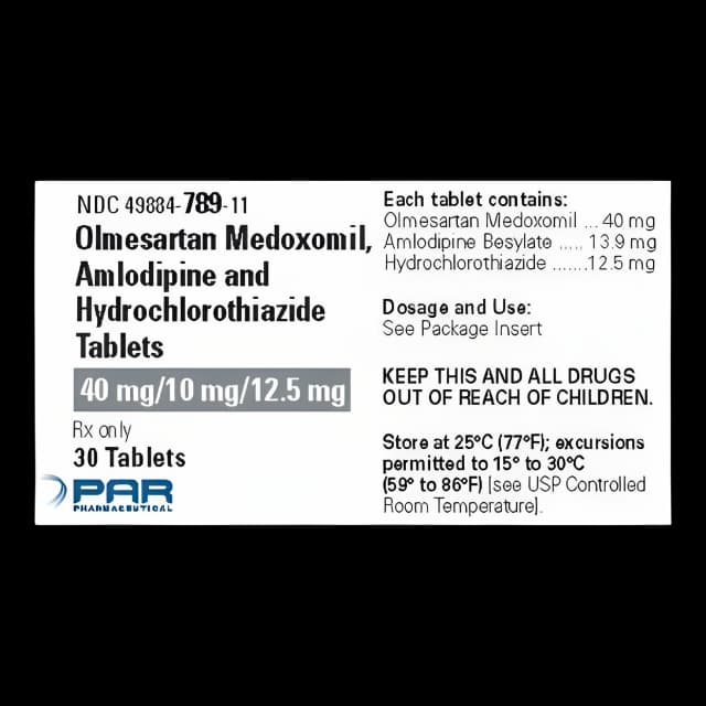 Olmesartan/Amlodipine/HCTZ 40/10/12.5mg Tablets - Blood Pressure Control