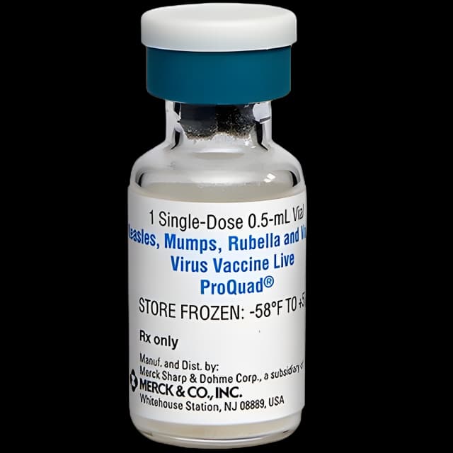 ProQuad® MMR and Chicken Pox Vaccine Indicated for People 12 Months Through 12 Years of Age Measles, Mumps, and Rubella and Varicella Virus Vaccine Injection Single-Dose Vial 0.5 mL