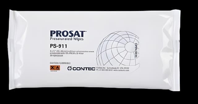 PROSAT® Surface Disinfectant Cleaner Premoistened Cleanroom Manual Pull Wipe 30 Count Pouch Alcohol Scent NonSterile