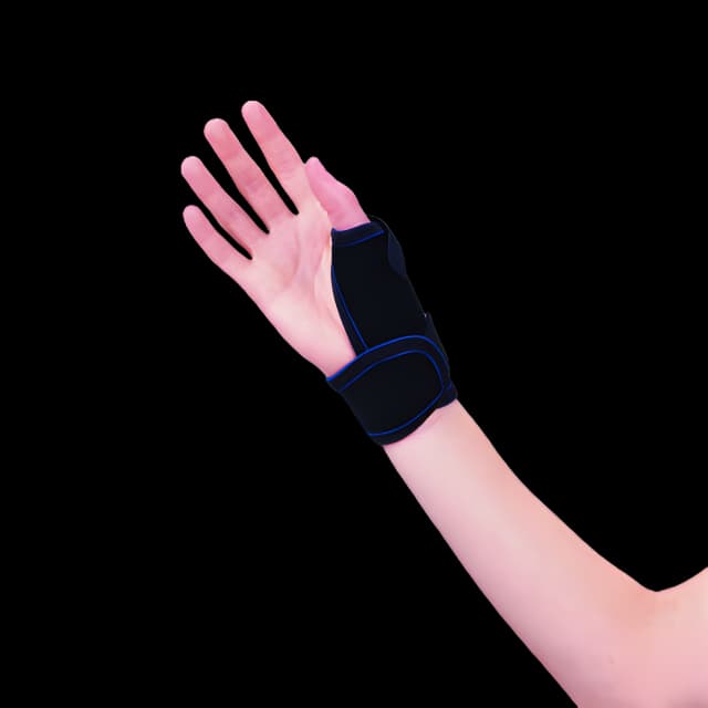 Thumb Splint Thermo-Form Large Hook and Loop Closure Black