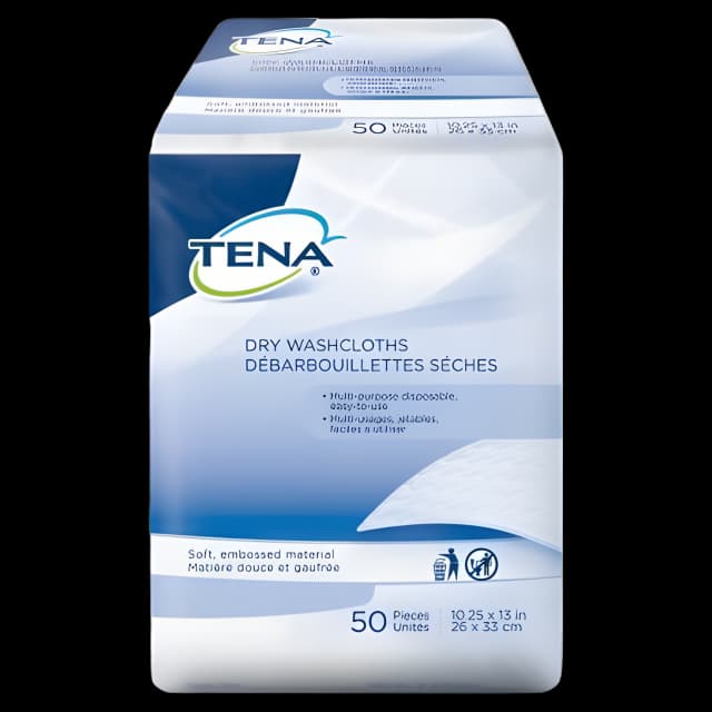 Washcloth TENA ProSkin™ Dry 10-1/4 X 13 Inch White Disposable