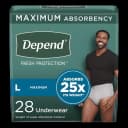 Depend® Men's Absorbent Underwear L - Heavy Leak Protection