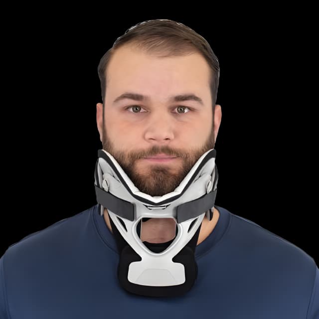 Rigid Cervical Collar ProCare® XTEND 174 Preformed Adult Regular Two-Piece / Trachea Opening 2-1/2 Inch Height 10 to 20 Inch Neck Circumference