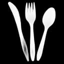 Utensil Set Boardwalk® Medium Weight White Plastic