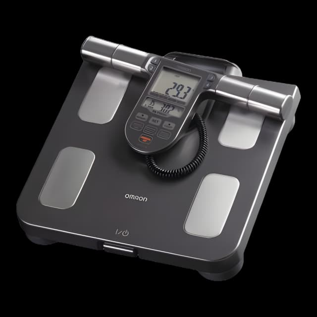 Total Body Composition Analyzer Stand On OMRON® LCD Display 330 lbs. Black / Silver