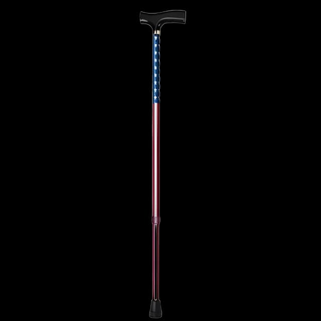 T-Handle Cane Carex® Aluminum 31 to 40 Inch Height US Flag Print
