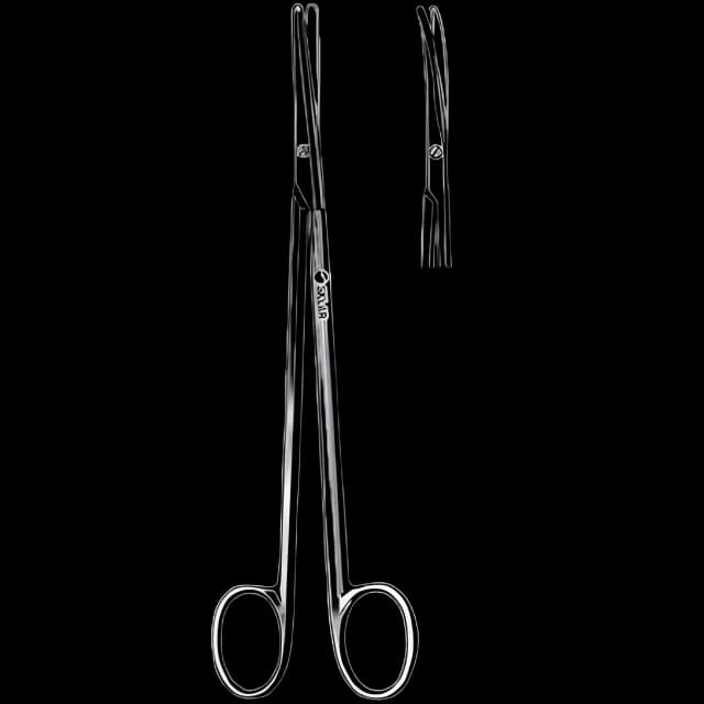 Dissecting Scissors Sklarlite™ Metzenbaum 7 Inch Length OR Grade Stainless Steel NonSterile Finger Ring Handle Curved Blunt Tip / Blunt Tip