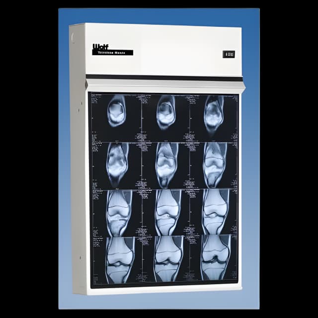 X-Ray Illuminator Trimline Basic 8 Bank 2 Tier 2 Lamp Wall Mount 56 W X 44 H X 3-1/4 D Inch Eight, 17 L X 14 W Inch Film