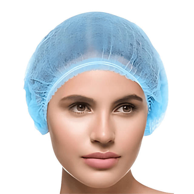 Bouffant Caps, 21", Non-Woven, Ciel Blue, 100/bg, 20 bg/cs
