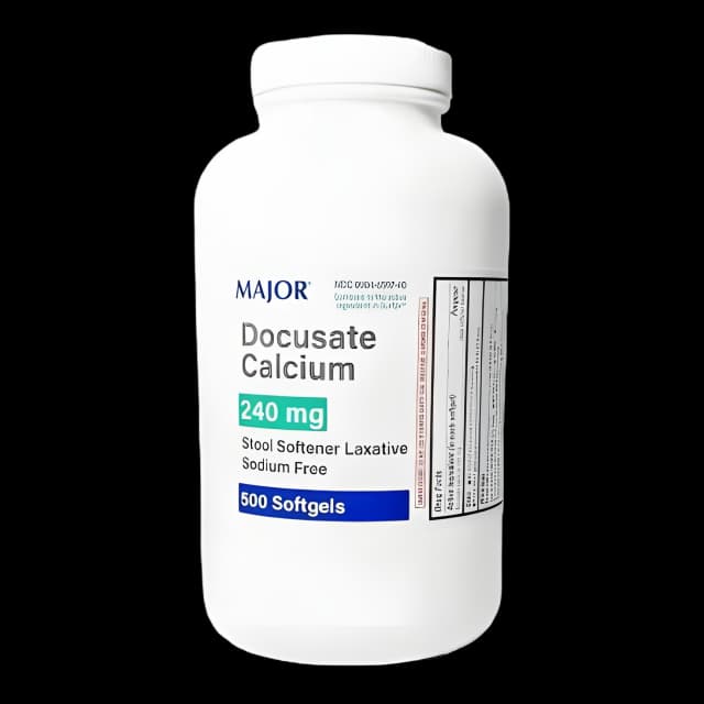 Docusate Calcium 240mg Stool Softener - 500 Caps