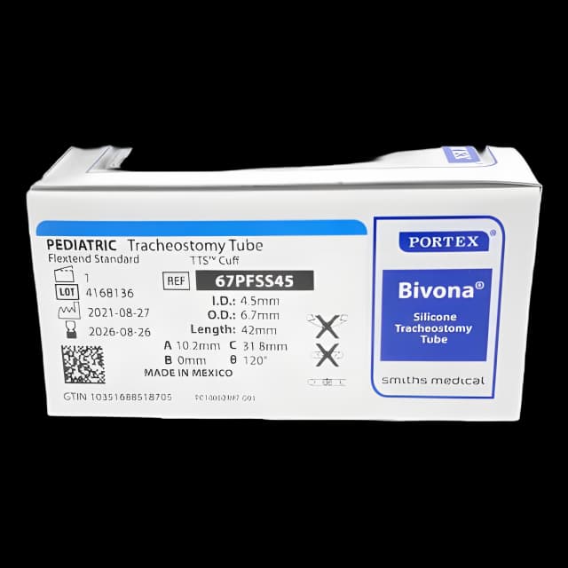 Bivona FlexTend TTS Pediatric Tracheostomy Tube 4.5