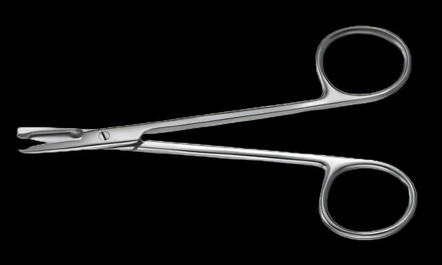 Suture Scissors Padgett® Laschal 4-1/2 Inch Length Surgical Grade Stainless Steel NonSterile Finger Ring Handle Straight Blade Sharp Tip / Sharp Tip