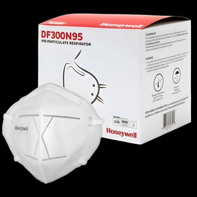 Particulate Respirator Mask Honeywell Industrial N95 Flat Fold Molded Cup Elastic Strap One Size Fits Most White NonSterile Not Rated Adult