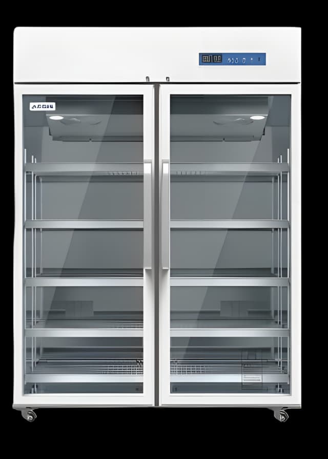 Upright Refrigerator Aegis 50 cu.ft. 2 Swing Glass Doors Automatic Defrost