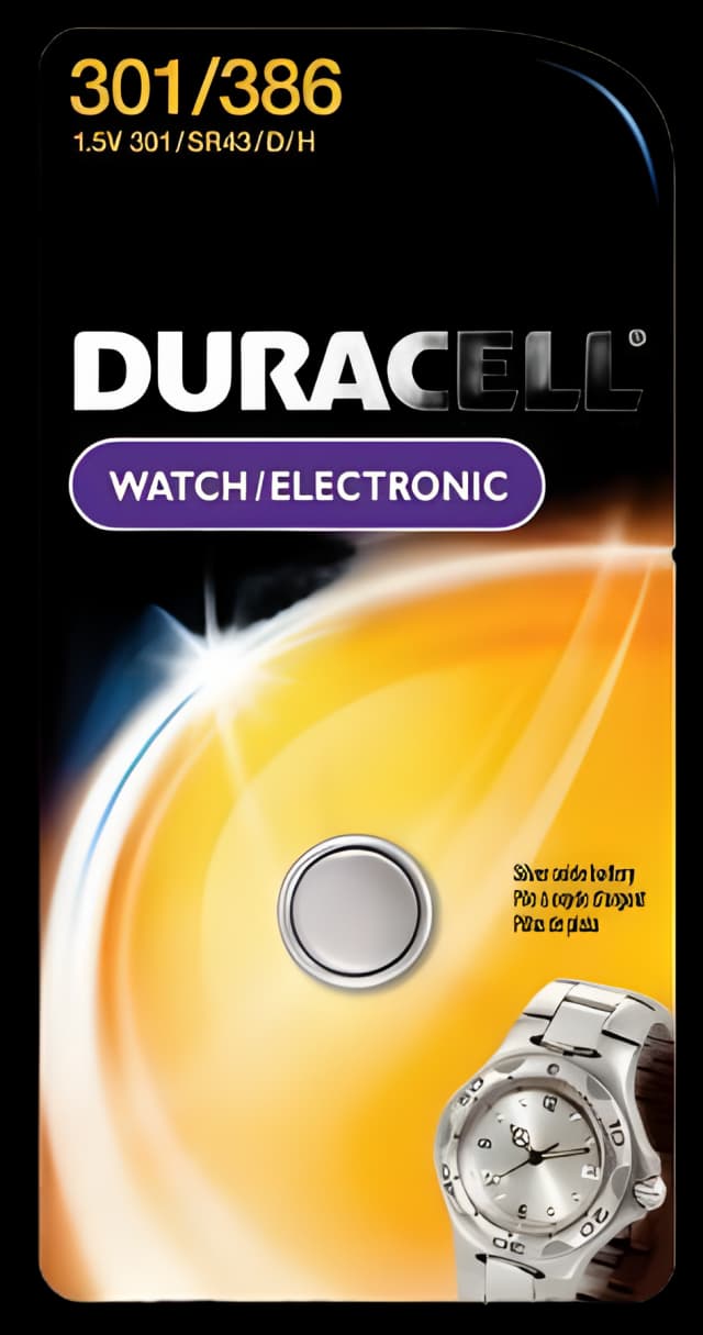 Duracell® 301/386 Silver Oxide Battery for Medical Devices