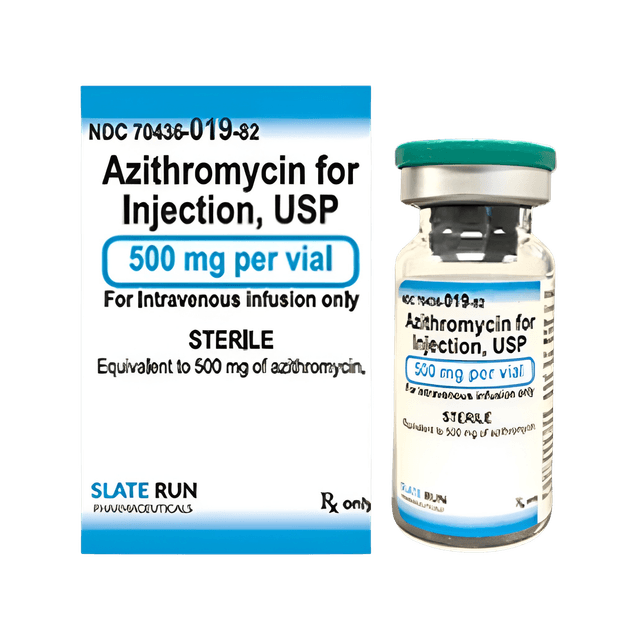 Azithromycin 500 mg / 10 mL Injection Single-Dose Vial 10 mL (10/CT)
