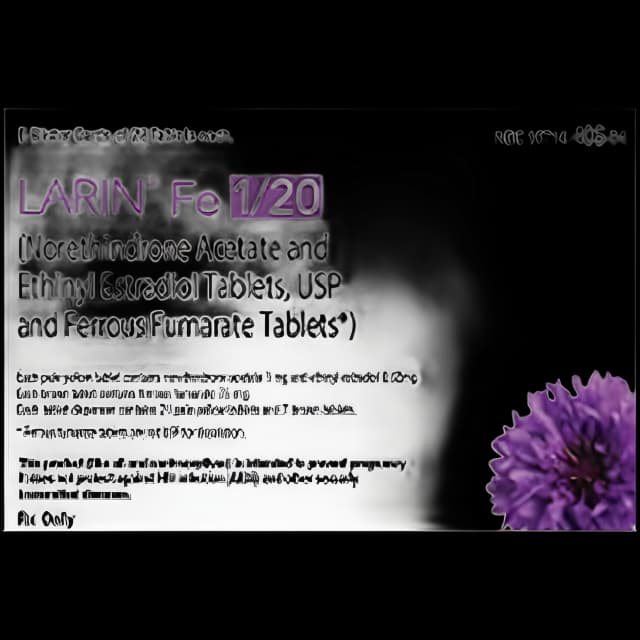 Larin™ Fe Norethindrone / Ethinyl Estradiol / Ferrous Fumarate 1 mg - 0.02 mg Tablet Blister Pack 168 Tablets