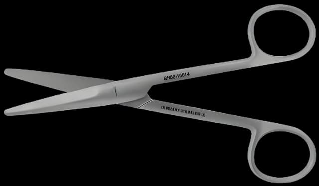 Dissecting Scissors BR Surgical Mayo-Harrington 9 Inch Length Surgical Grade Stainless Steel NonSterile Finger Ring Handle Straight Blunt Tip / Blunt Tip