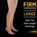 3M Futuro Compression Stockings - Open Toe, Large