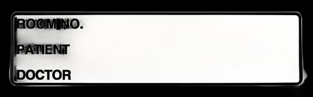 Pre-Printed Label Wide-Trak™ Chart Tab White Paper Room No_Paitent_Doctor_ Black Patient Information 1-1/2 X 4 Inch