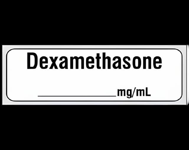 Drug Label Shamrock Anesthesia Label DEXAMETHESONE / _____ mg / mL White 1/2 X 1 Inch