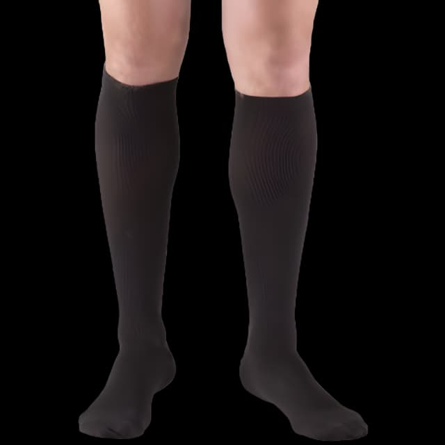 Compression Socks Truform® Knee High Medium Black Closed Toe