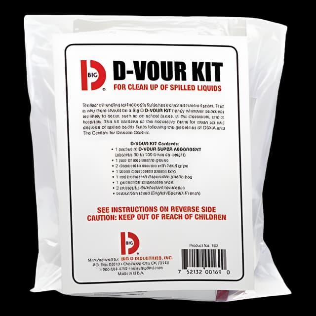 Biohazard Spill Clean-Up Kit with Absorbent Powder - D'vour