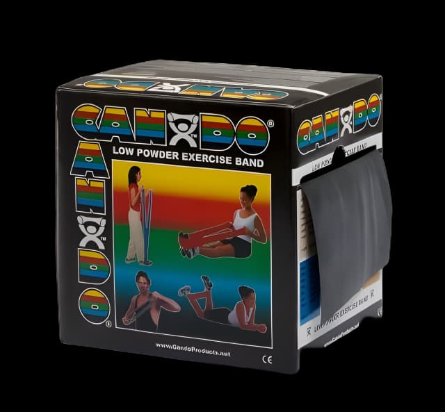 Exercise Resistance Band CanDo® Low Powder Black 5 Inch X 50 Yard X-Heavy Resistance - 10-5225