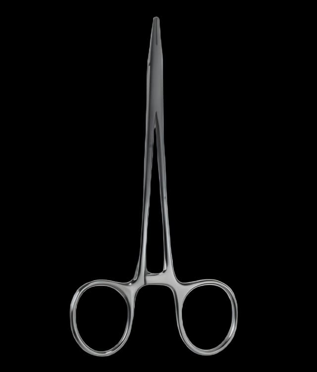 Needle Holder Snowden-Pencer™ Diamond-Jaw 5 Inch Length Straight Delicate Jaws, Working End Sharpness, with 4,000 Teeth per Square Inch Finger Ring Handle